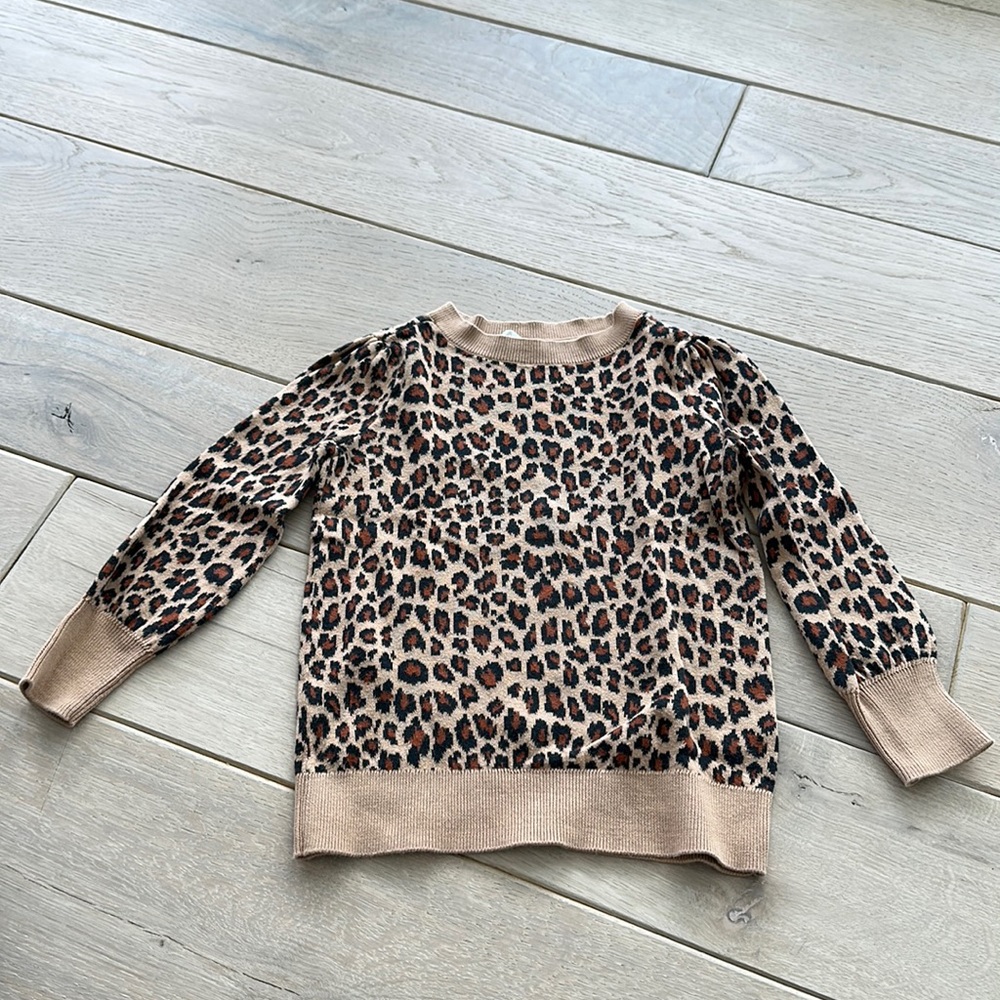 Gap Kids Leopard Print Sweater Size XS